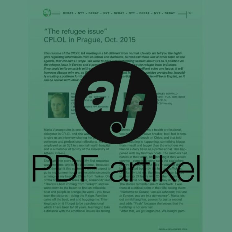 "The refugee issue”CPLOL in Prague, Oct. 2015