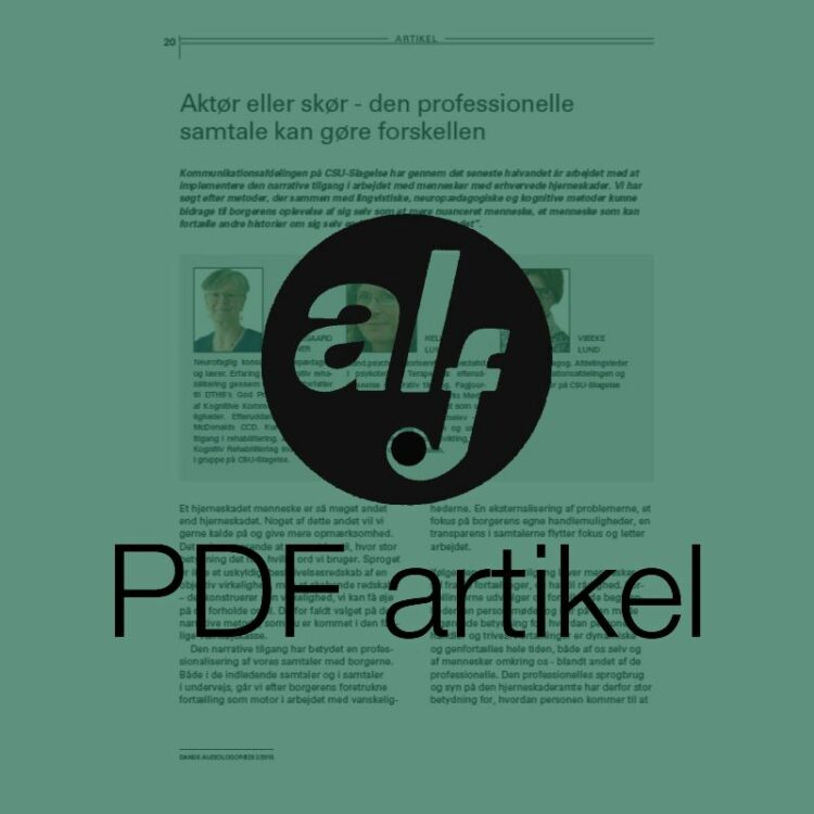 Aktør eller skør - den professionelle samtale kan gøre forskellen