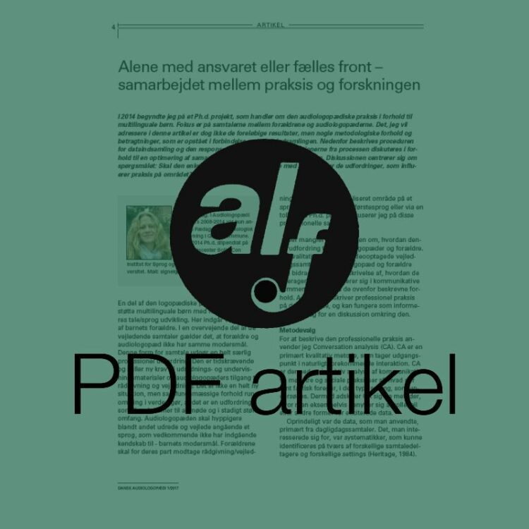 Alene med ansvaret eller fælles front - samarbejdet mellem praksis og forksningen