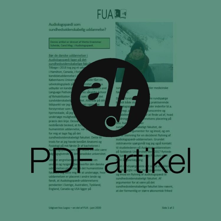 Audiologopædi som sundhedsvidenskabelig uddannelse