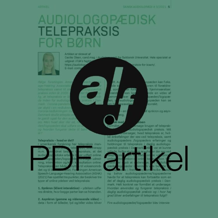 Audiologopædisk telepraksis for børn