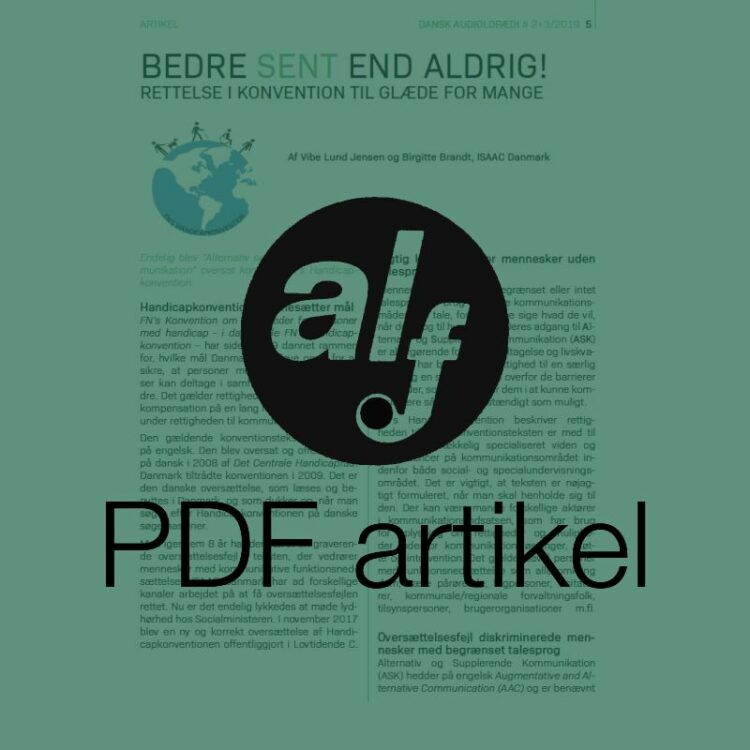 Bedre sent end aldrig! Rettelse i konvention til glæde for mange