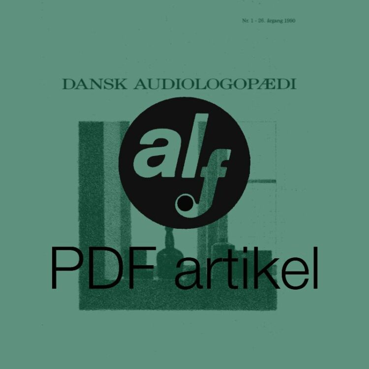 Dansk Audiologopædi 1990