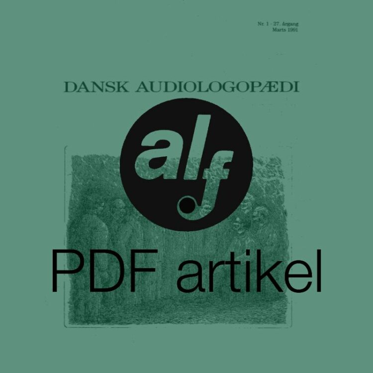 Dansk Audiologopædi 1991