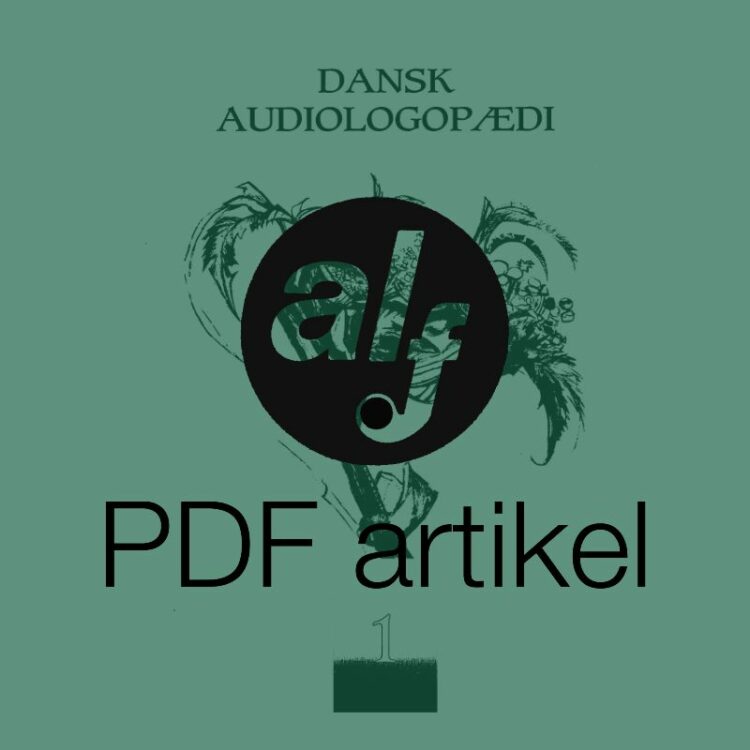 Dansk Audiologopædi 1995