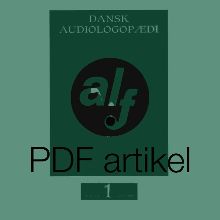 Dansk Audiologopædi 1997