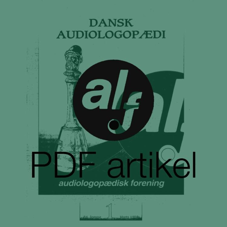 Dansk Audiologopædi 1998