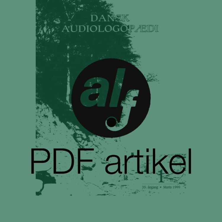 Dansk Audiologopædi 1999