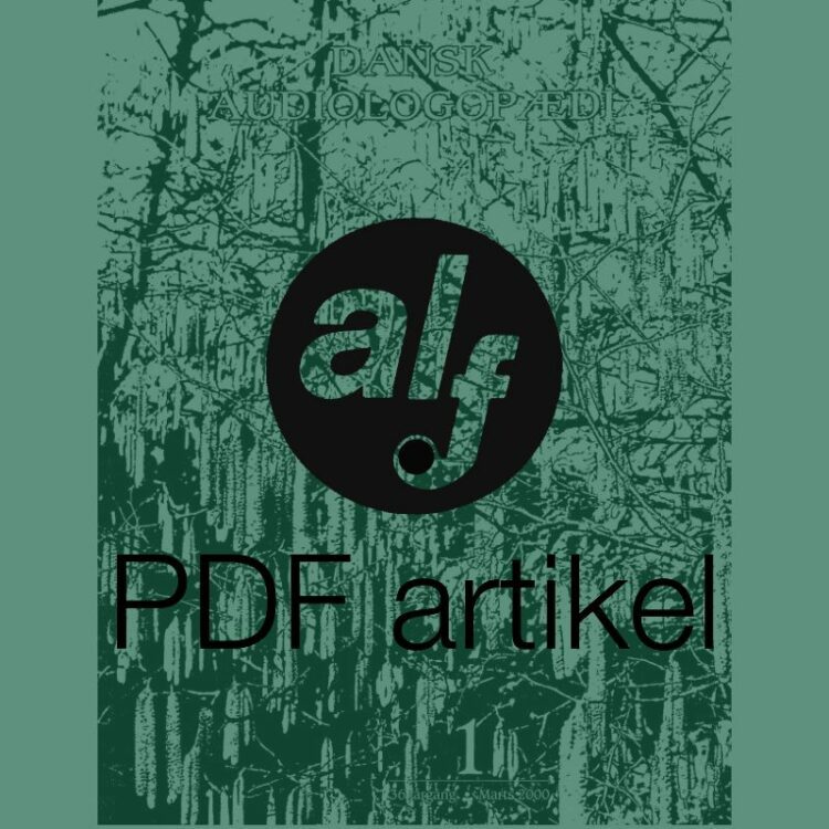 Dansk Audiologopædi 2000