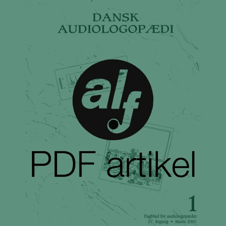 Dansk Audiologopædi 2001