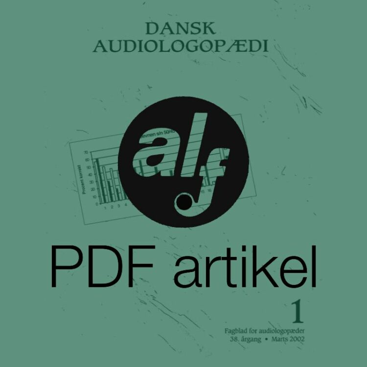 Dansk Audiologopædi 2002