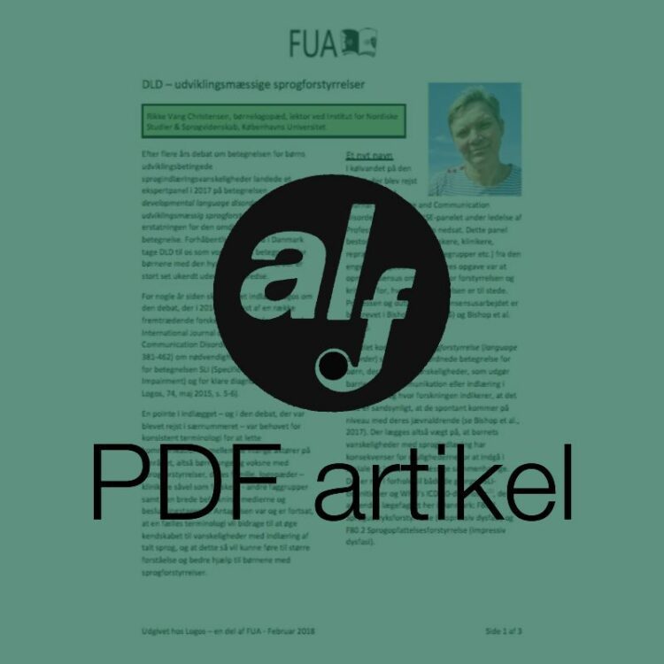 DLD - udviklingsmæssige sprogforstyrrelser