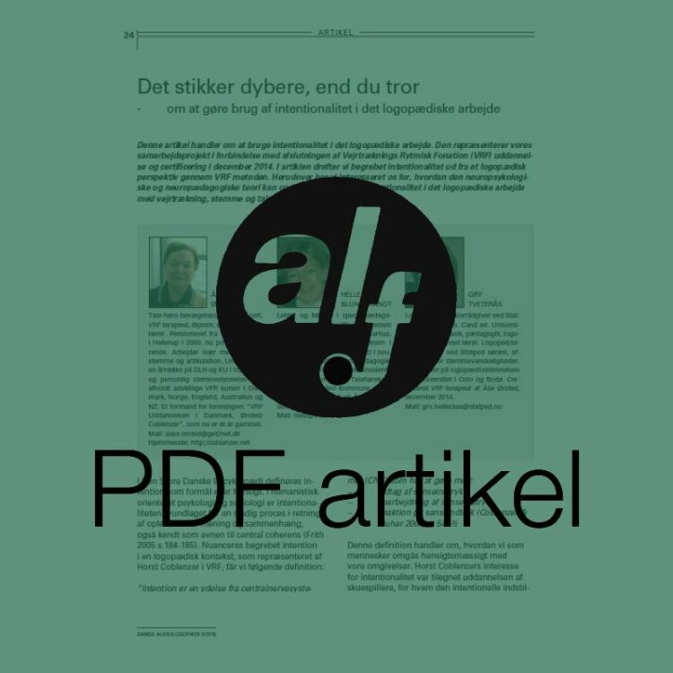 Det stikker dybere, end du tror - om at gøre brug af intentionalitet i det logopædiske arbejde