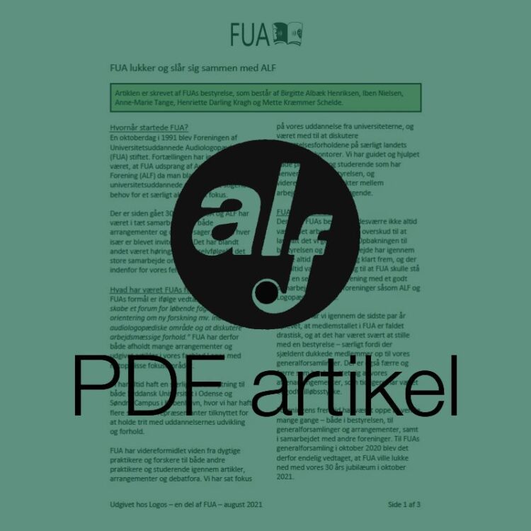 FUA lukker og slår sig sammen med ALF