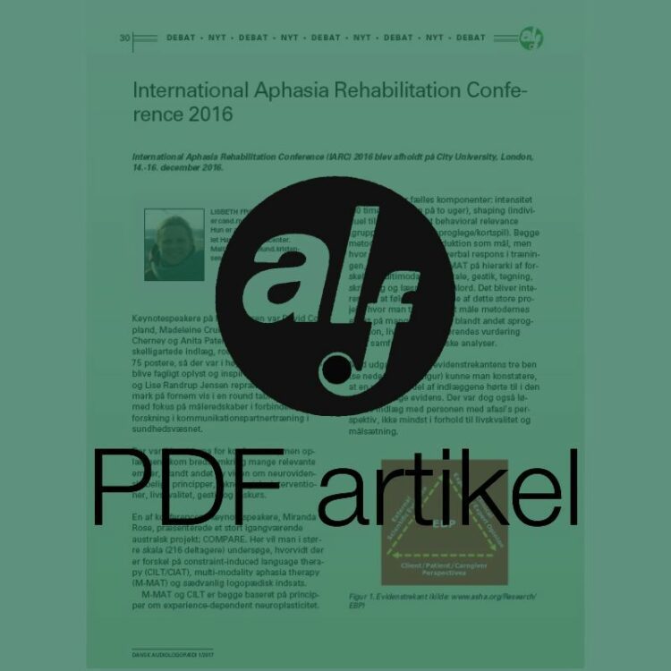 International Aphasia Rehabilitation Conference 2016