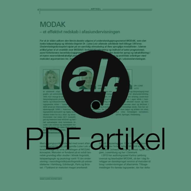 MODAK – et effektivt redskab i afasiundervisningen