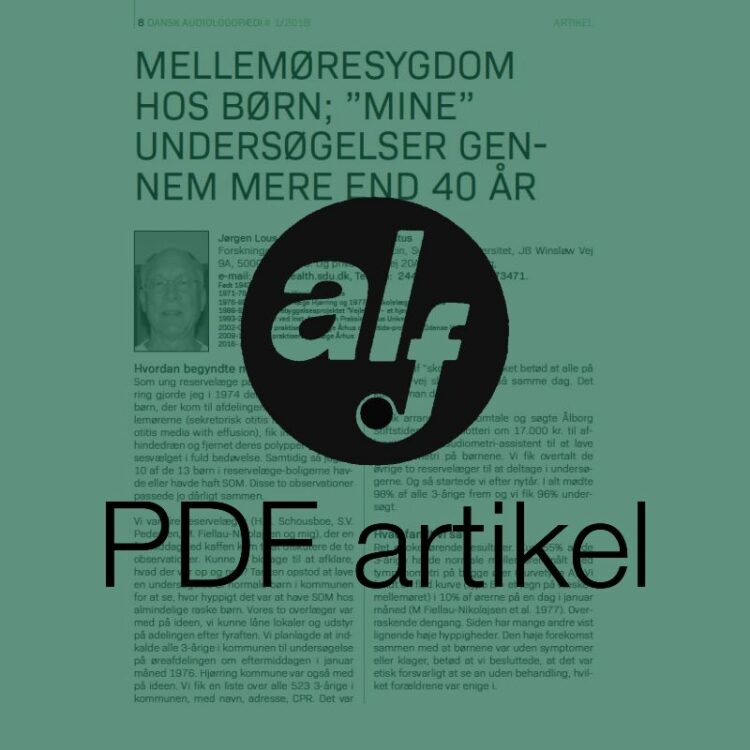 Mellemøresygdom hos børn; "mine" undersøgelser gennem mere end 40 år