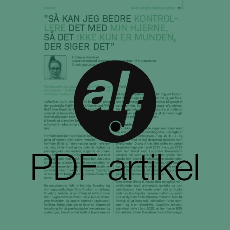 "Så kan jeg bedre kontrollere det med min hjerne, så det ikke kun er munden, der siger det"