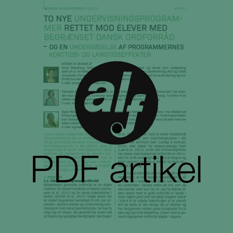 To nye undervisningsprogrammer rettet mod elever med begrænset dansk ordforråd