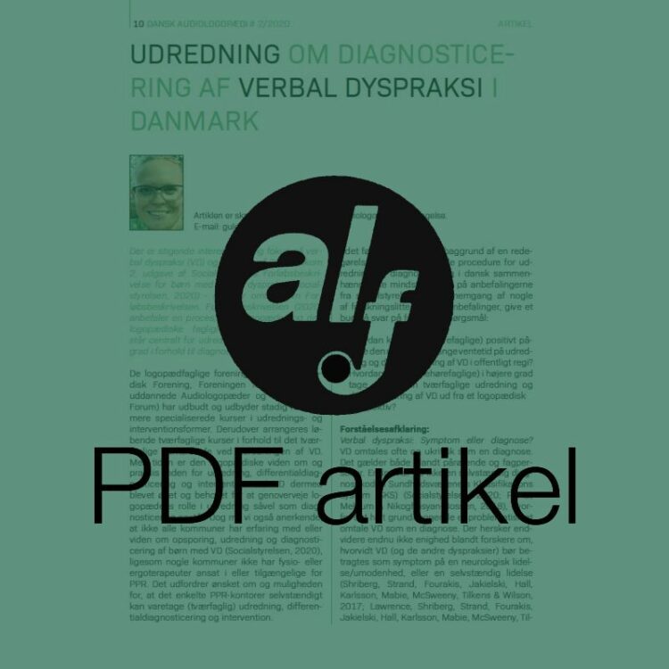 Udredning om diagnosticering af verbal dyspraksi i Danmark