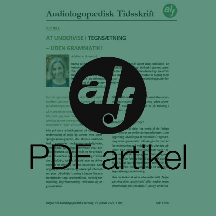 At undervise i tegnsætning - uden grammatik