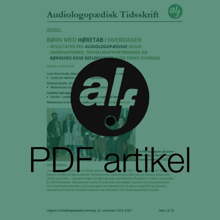 Børn med høretab i hverdagen