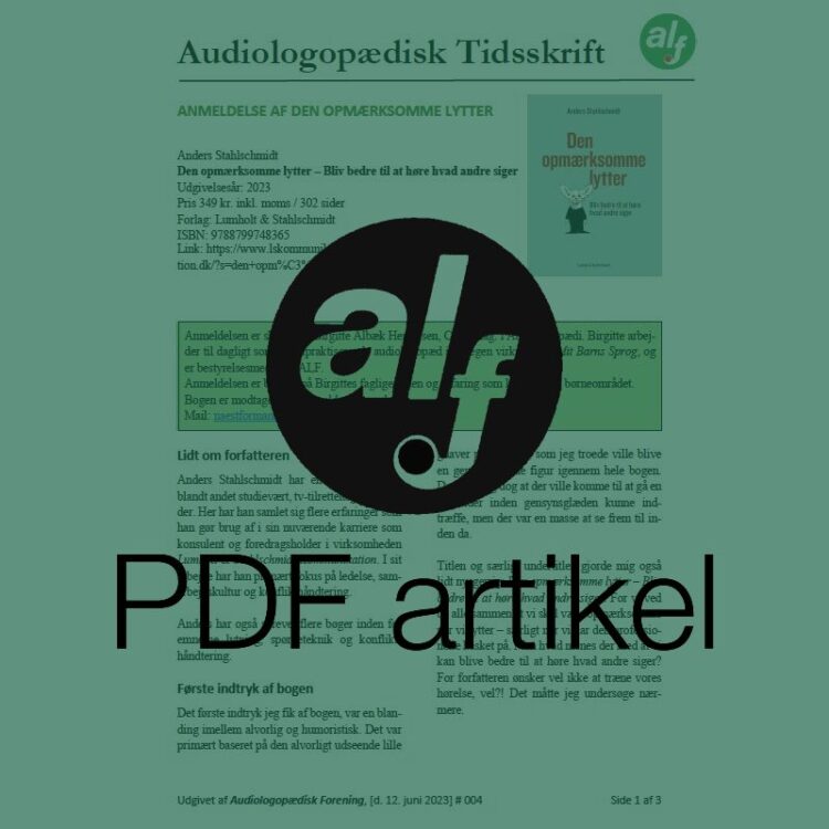 Anmeldelse af "Den opmærksomme lytter"