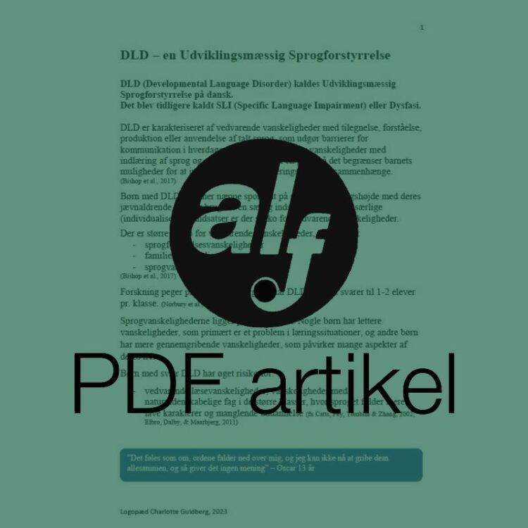 DLD - En udviklingsmæssig sprogforstyrrelse