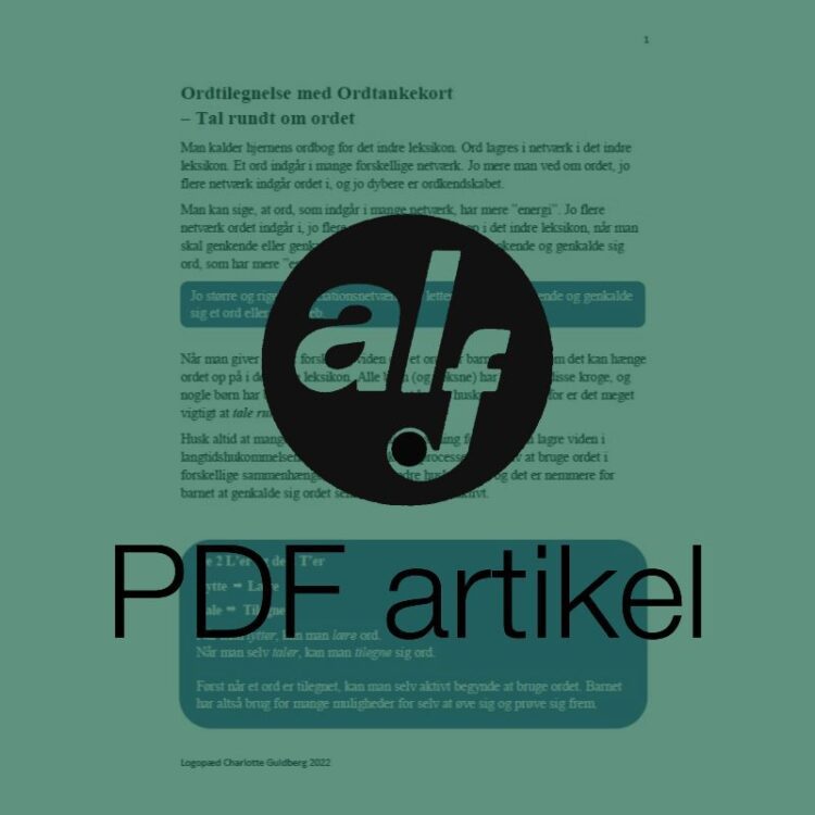 Ordtankekort - teoretisk baggrund og vejledning til skolebørn