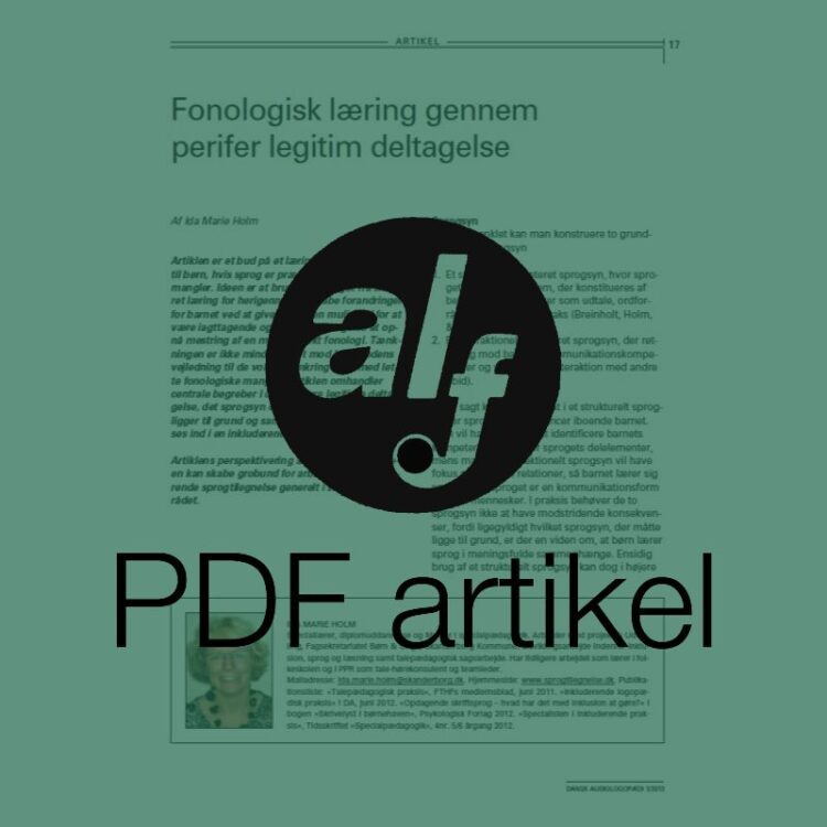 Fonologisk læring gennem perifer legitim deltagelse
