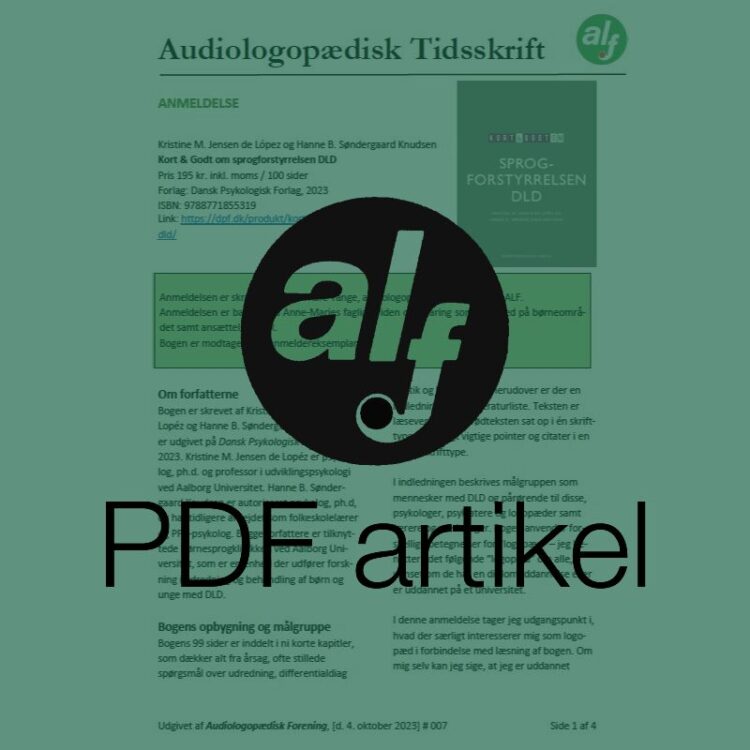 Anmeldelse af "Kort & Godt om sprogforstyrrelsen DLD" af Anders Stahlschmidt
