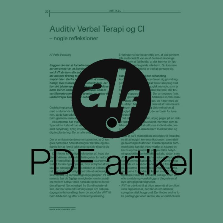 Auditiv Verbal Terapi og CI