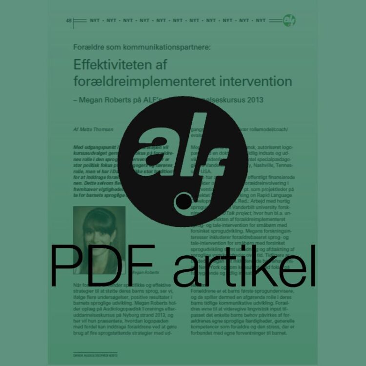 Effektiviteten af forældreimplementeret intervention