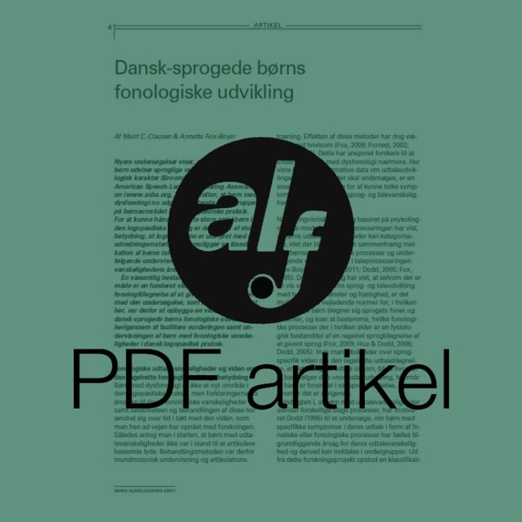 Dansk-sprogede børns fonologiske udvikling