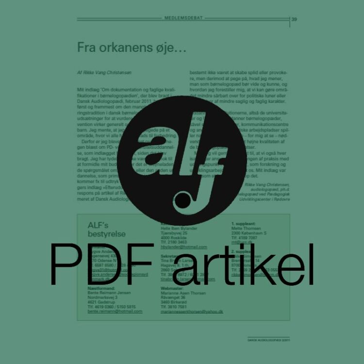 Fra orkanens øje...