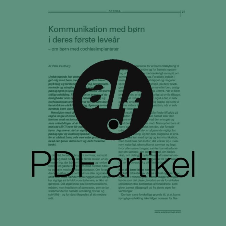 Kommunikation med børn i deres første leveår – om børn med cochleaimplantater