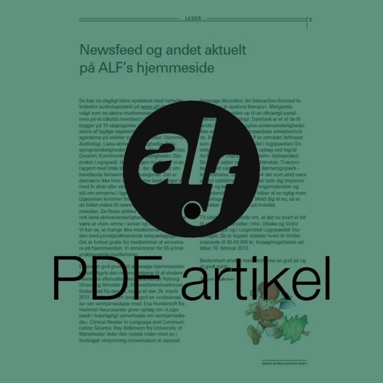 Newfeed og andet aktuelt på ALF's hjemmeside