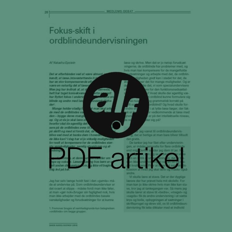 Fokus-skift i ordblindeundervisningen