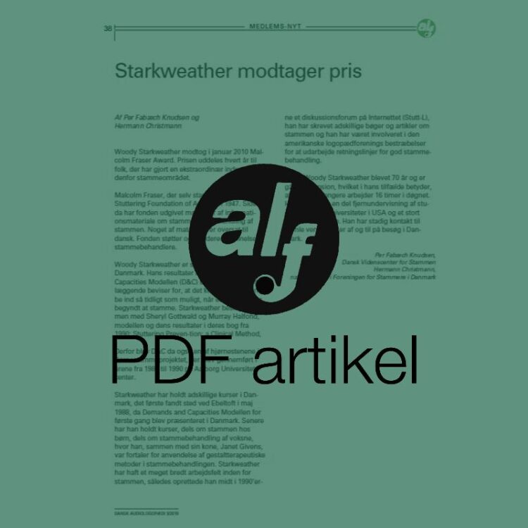 Starkweather modtager pris