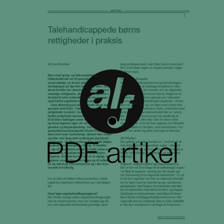Talehandicappede børns rettigheder i praksis