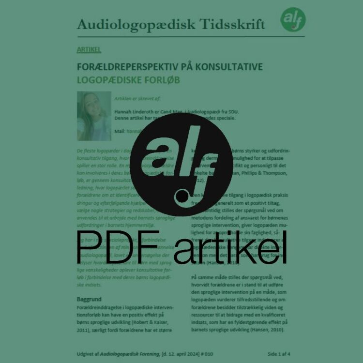 Forældreperspektiv på konsultative logopædiske forløb