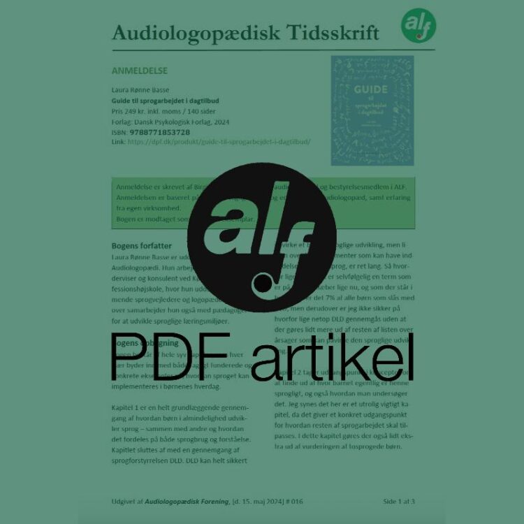 Anmeldelse af "Guide til sprogarbejdet i dagtilbud" af Laura Rønne Basse