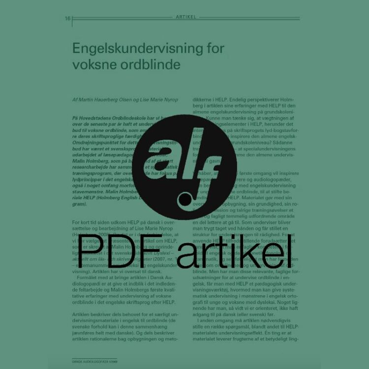 Engelskundervisning for voksne ordblinde