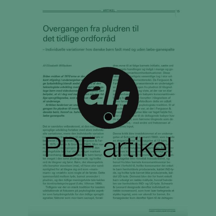 Overgangen fra pludren til det tidlige ordforråd