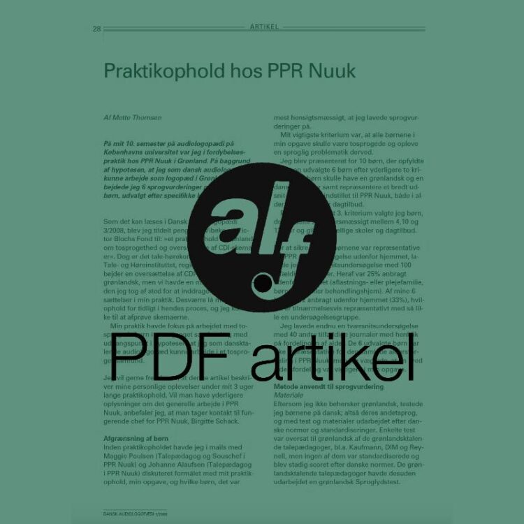 Praktikophold hos PPR Nuuk