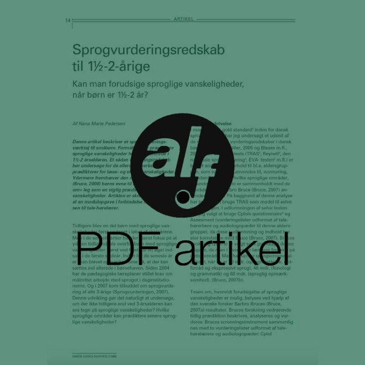 Sprogvurderingsredskab til halvandet-toårige?