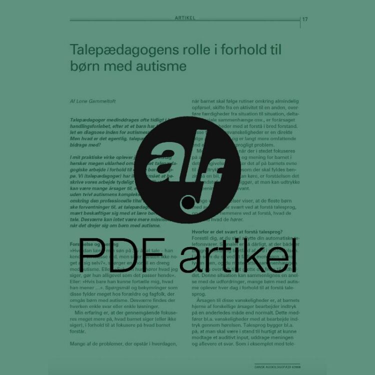 Talepædagogens rolle i forhold til børn med autisme