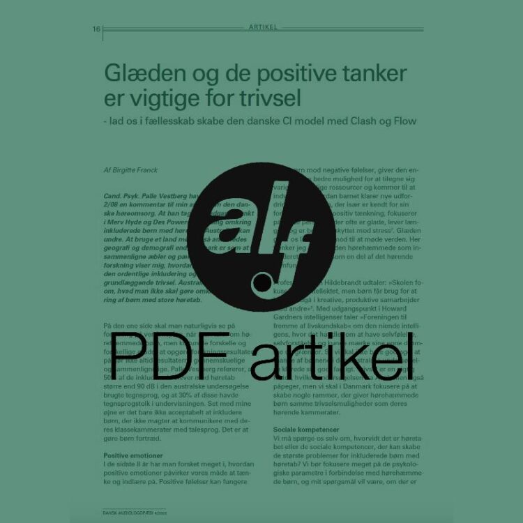 Glæden og de positive tanker er vigtige for trivsel
