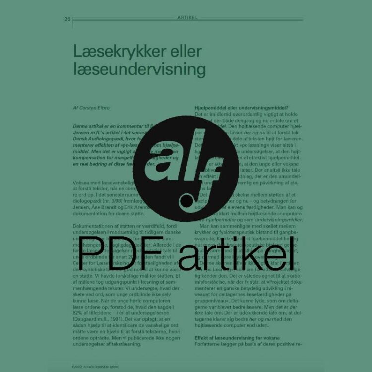 Læsekrykker eller læseundervisning