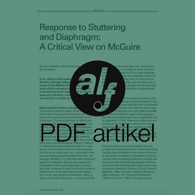 Response to Stuttering and Diaphragm: A Critical View on McGuire